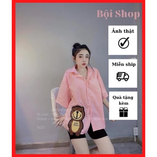 Set ngố sơ mi đồ bộ sơ mi gấu quần ngố co giãn kèm quần leggin