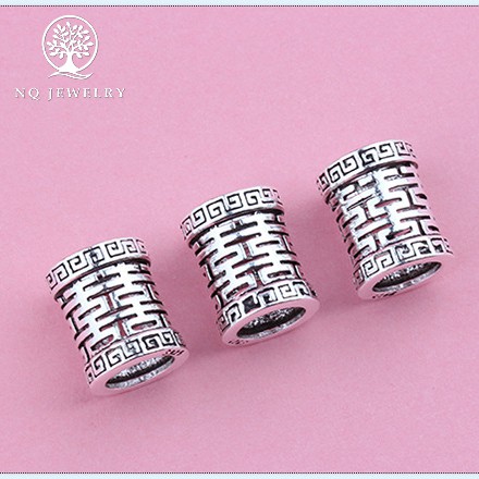 Charm bạc chặn dài hình chữ hỷ - NQ Jewelry