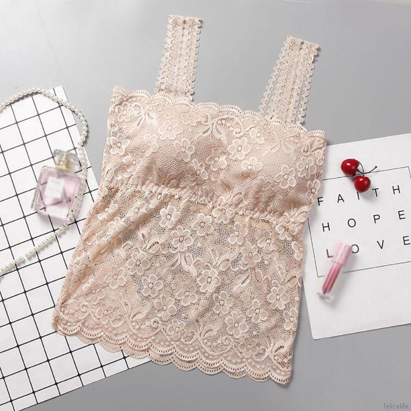 Áo 2 dây trơn chống chói phối ren duyên dáng cho nữ