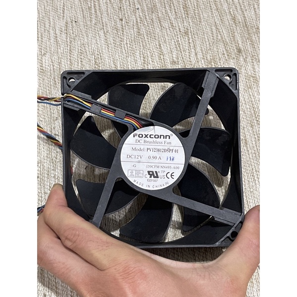 Quạt làm mát 12cm fan bi 0,9A giảm ồn cho case 4U bitcoin