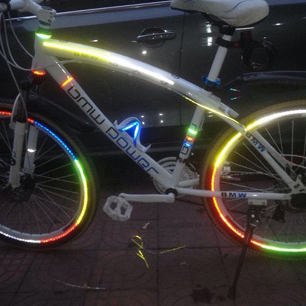 1 mảnh xe đạp đi xe đạp xe đạp bánh xe nói phản chiếu hình dán phản chiếu
