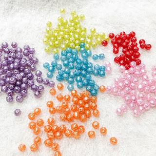 10 Hạt cườm trai vân hoa hồng 3D xỏ vòng tay trang trí thủ công handmade