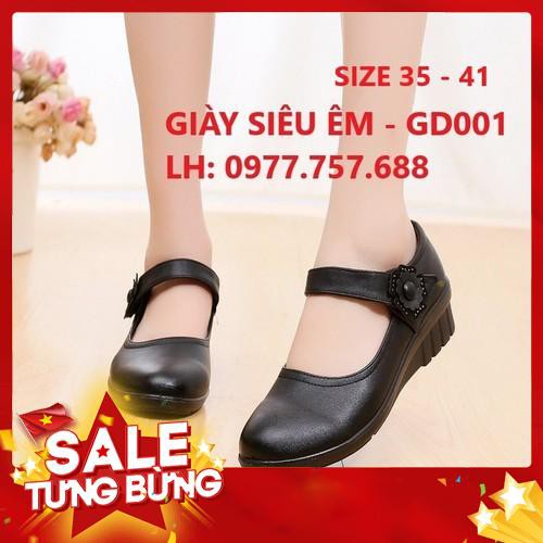 Giày đi bộ giày nữ 3p cho người trung niên ngoại cỡ người mập tphcm GD001 - Hàng nhập khẩu