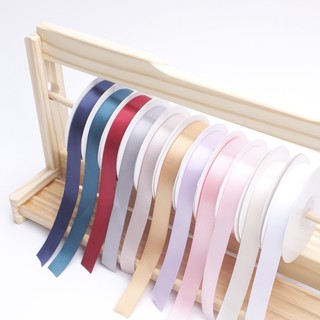RUYBANG LỤA SATIN HỒNG NHẠT/ XANH DA TRỜI NHẠT 2,5cm (gói quà, gói hoa, phụ kiện handmade)