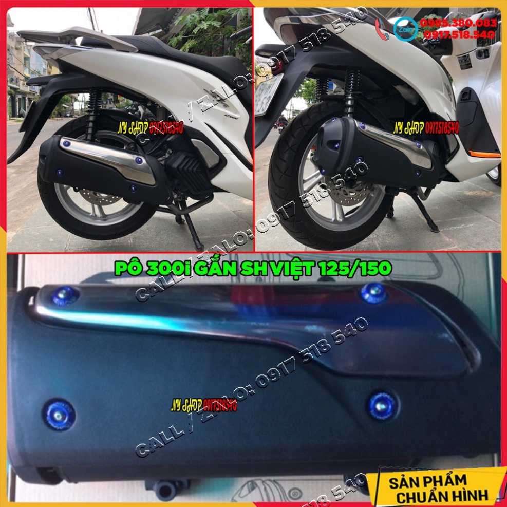 Bô 300i lắp SH Việt 125/150i Gắn zin k chế Ảnh thật Sp