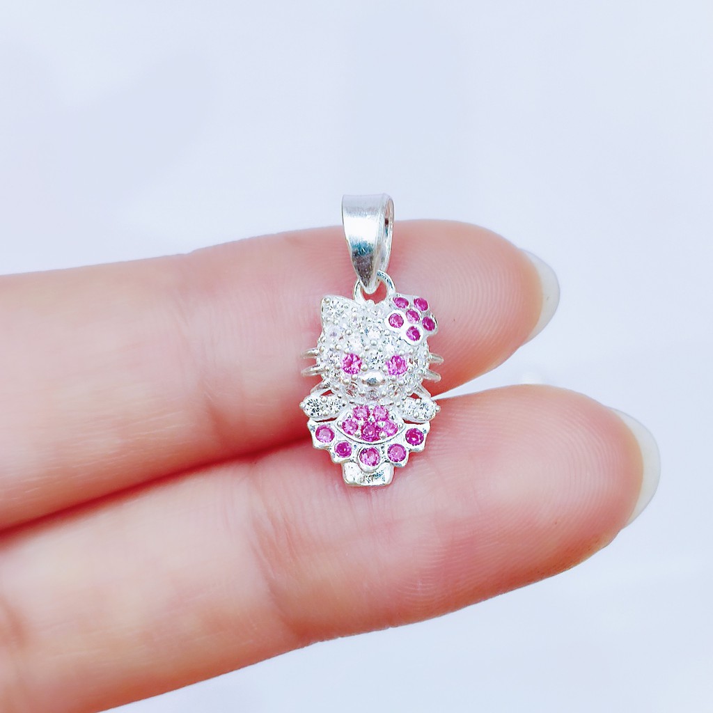 Mặt dây chuyền bạc hình mèo kitty bạc ta_Van jw