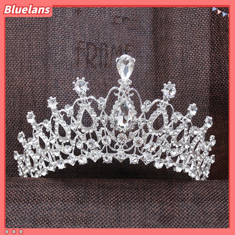 Vương Miện Cài Tóc Đính Đá Lấp Lánh Cho Cô Dâu