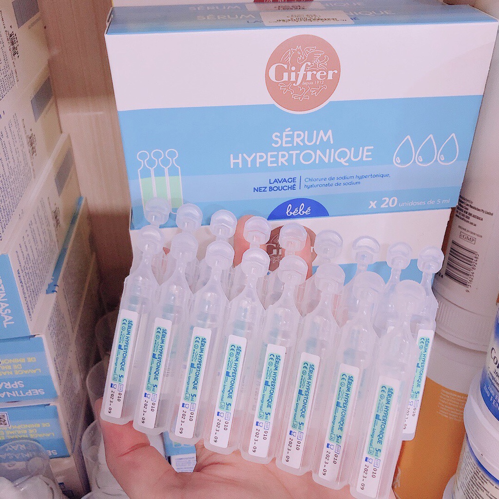 Nước muối xịt mũi (ngạt mũi -Tép Xanh Gifrer)