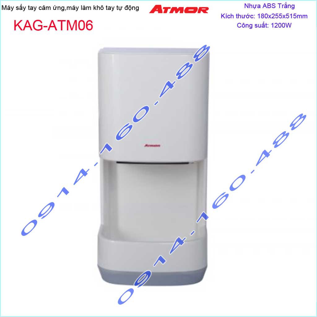 Máy sấy tay cảm ứng Atmor KAG-ATM06, máy sấy tay tự động có khay khô nhanh sử dụng tốt siêu bền