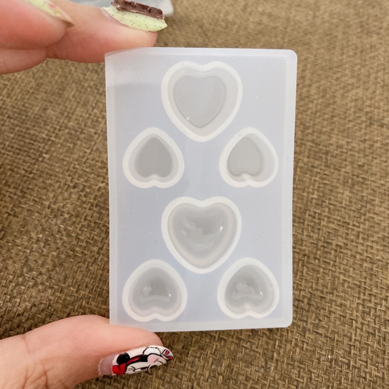 Khuôn tim resin uv làm nails