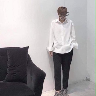 Áo sơ mi trắng dài tay. áo sơ mi basic