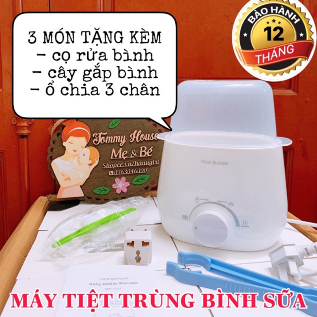 Máy hâm sữa, tiệt trùng bình sữa điện đôi Real Bubee