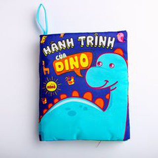 Sách Vải Hành Trình Của Dino, chất liệu cao cấp, kích thích giác quan và bồi dưỡng tình yêu sách cho bé từ nhỏ