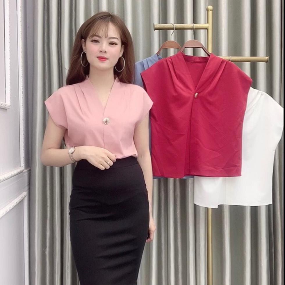 Áo sơ mi nữ tay bèo cúc ngực A5 - đủ màu (Cam kết hàng y hình) | BigBuy360 - bigbuy360.vn