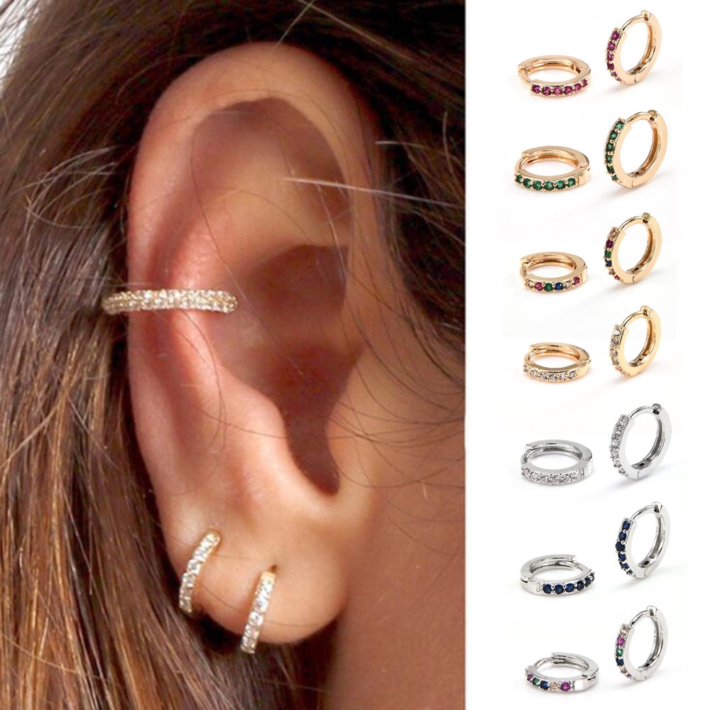 Bông Tai Khuyên Tròn Thời Trang Cá Tính Cho Nữ