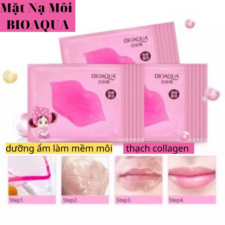 Mặt Nạ Dưỡng Môi Bioaqua Dưỡng Ẩm Nội Địa Trung  Mask Môi Bioaqua Làm Mặt Nạ Ngủ Cho Môi Giảm Thâm Dưỡng Môi Căng Hồng