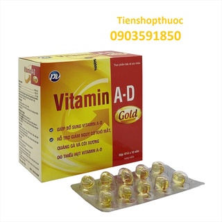 [Chính hãng] Vitamin A D Gold Phúc Vinh - hộp 100 viên
