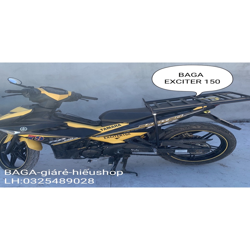 Giá chở hàng – BAGA XE EXCITER 150 CAO CẤP. lắp đặt cực nhanh, đơn giản , chắc chắn,đa năng.