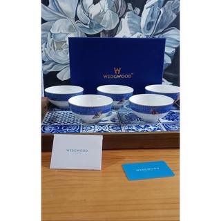Wedgwood bộ 5 bát ăn cơm trung quốc xương cao cấp họa tiết vườn salad