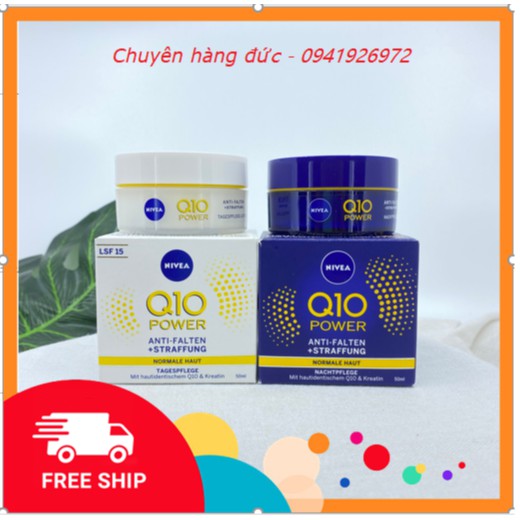 Bộ kem dưỡng da ngày và đêm NIVEA Q10 POWER 10X