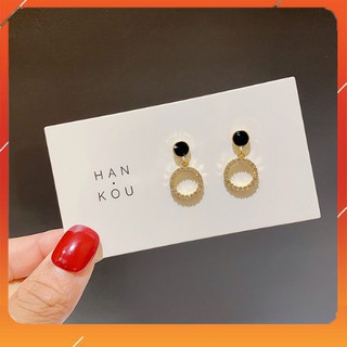 Khuyên tai tròn nhỏ đính đá Mẫu mới về Mã 690