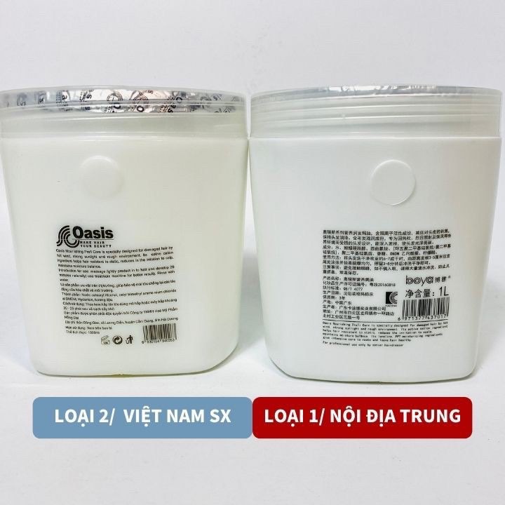 [Mã COSDAY giảm 50k đơn 250k] Kem hấp tóc ủ tóc OASIS 1000ML đặc như sáp - Xả tóc mềm mượt Loại 1|Không bết, rụng tóc