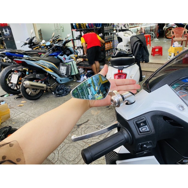 Kính Motogadget tam giác gắn mọi loại xe