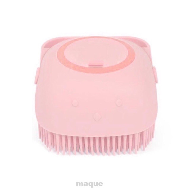 cọ tắm silicon vuông có ngăn chứa sữa tắm