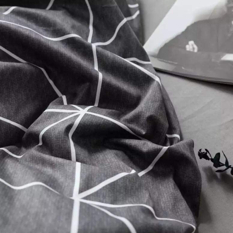 Bộ Chăn Ga Gối Cotton Poly Nhập Khẩu- Kẻ Ô Vuông