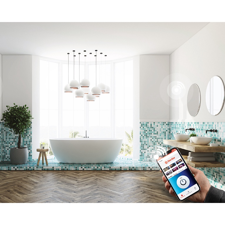 Công tắc cảm ứng Rạng Đông RD-CT.01.WF điều khiển thiết bị từ xa, mặt kính cường lực chống xước, 1 nút bấm