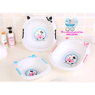 CHẬU RỬA MẶT HÌNH BÒ SỮA CHO BÉ