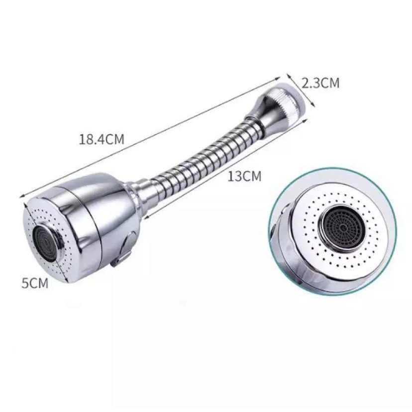 Vòi nước - Đầu vòi xoay 360 có 2 chế độ bật nước dễ dàng cho người sử dụng.