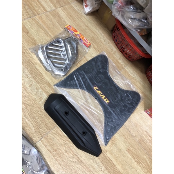 Giá trọn bộ 3 món ốp xe LEAD 2013-2015 bao gồm có Sàn chân +Ốp pô +Ốp quạt gió (giá rẻ )