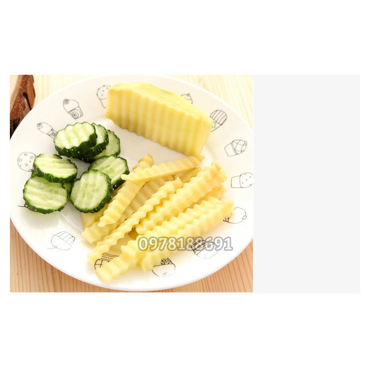Dao Cắt Lát Củ Quả Gợn Sóng Bằng Thép Không Gỉ