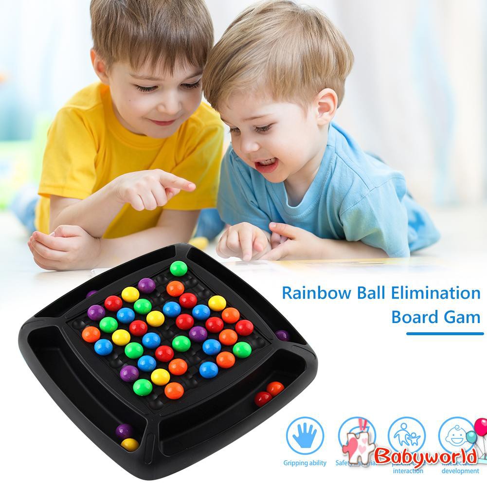 Rainbow Ball Elimination Board Game Set Puzzle Chess Kids Educational Toys