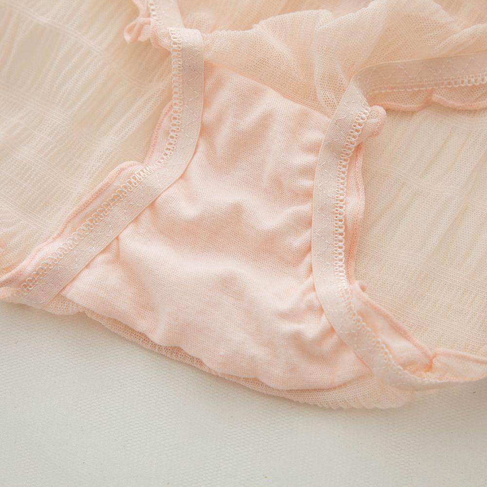 Quần Lót Cotton Lưới Trong Suốt Không Đường May Lưng Vừa Quyến Rũ Cho Nữ