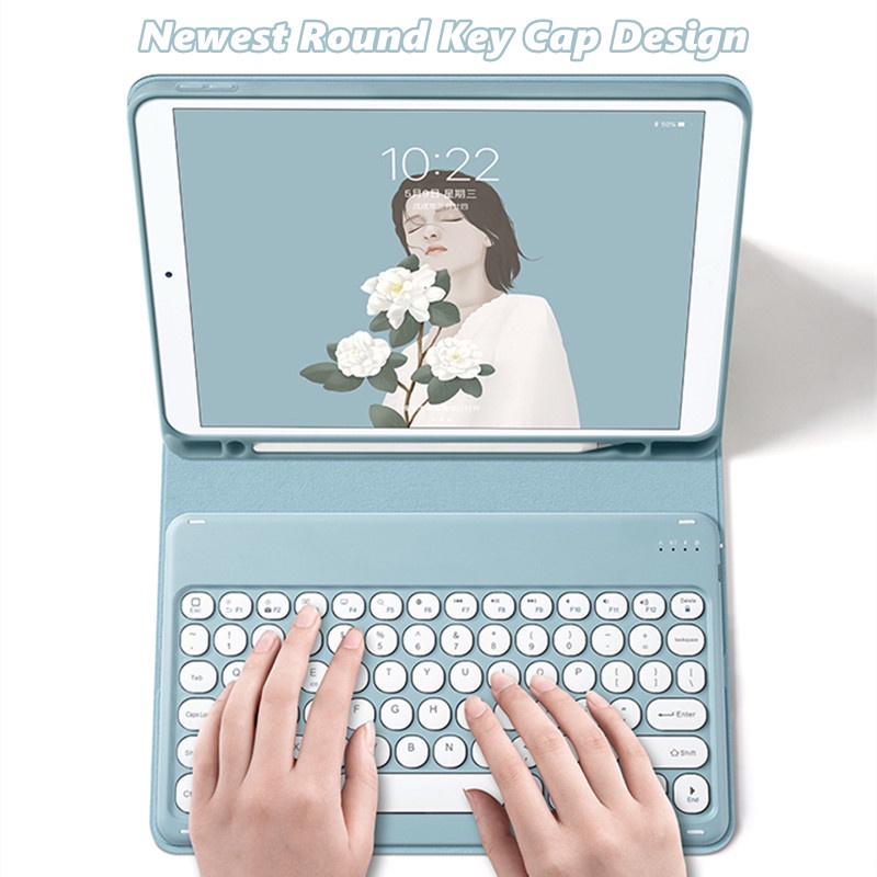 Bao Da Máy Tính Bảng Tích Hợp Bàn Phím Bluetooth Cho iPad 10.2'' iPad 7th/8th/9th Gen 10.9'' Air4/Air5 Pro11'' 2020/2021