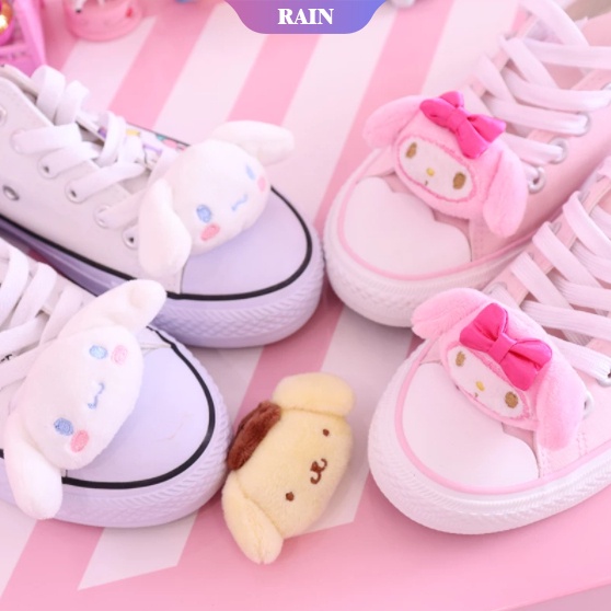 1 Búp Bê Nhồi Bông Hình Cinnamoroll Kuromi Melody Dễ Thương Trang Trí Khóa Giày Búp Bê