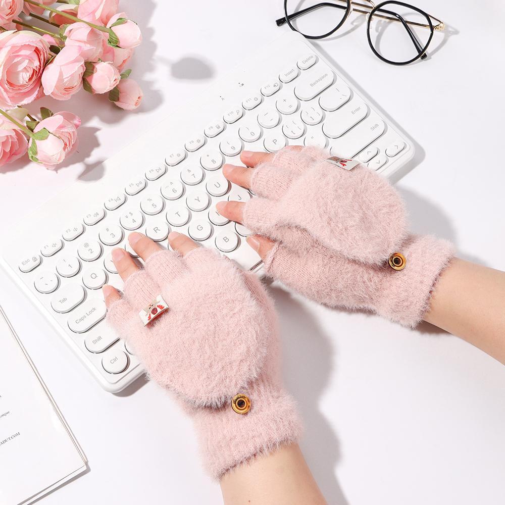 Găng Tay Lông Nhung Giữ Ấm Mùa Đông Thời Trang Dành Cho Nữ