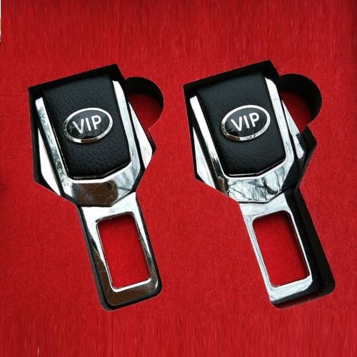 Bộ 2 Chốt ngắt tiếng kêu, chốt cài Khóa dây an toàn ô tô in logo VIP phù hợp với tất cả dòng xe