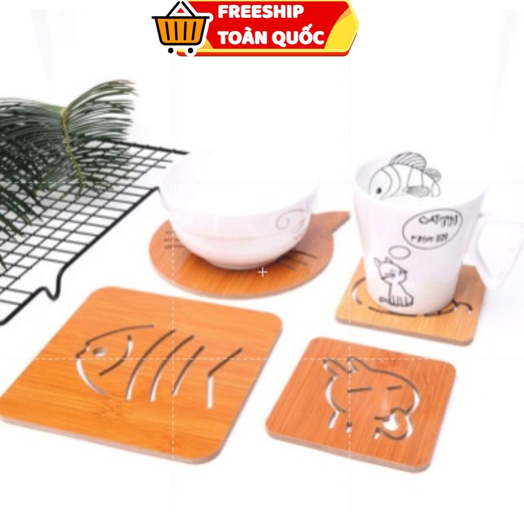 PVN34302 Miếng Lót Nồi Bằng Gỗ Cách Nhiệt Mini Tiện Dụng T2 .