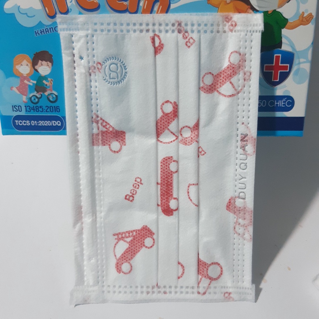 [Sale 3 Ngày] Khẩu Trang Y tế Cho Bé 2,5-10 Tuổi Mask Duy Quân Xuân Lai Nhiều Họa Tiết Quai Bền Chắc Chắn Hộp 50 Cái | BigBuy360 - bigbuy360.vn