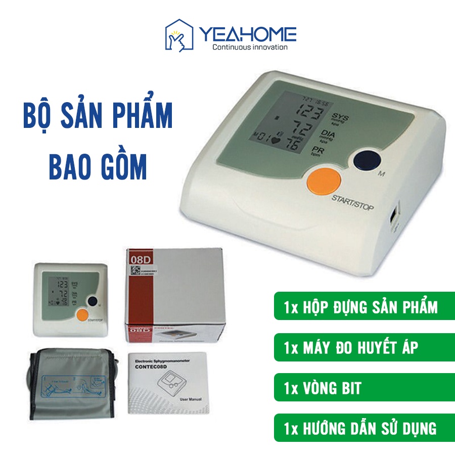 Máy đo huyết áp cổ tay NIBP CONTEC08D  - Nhỏ gọn tiện mang đi - Đo huyết áp, đo nhịp tim nhanh, chính xác