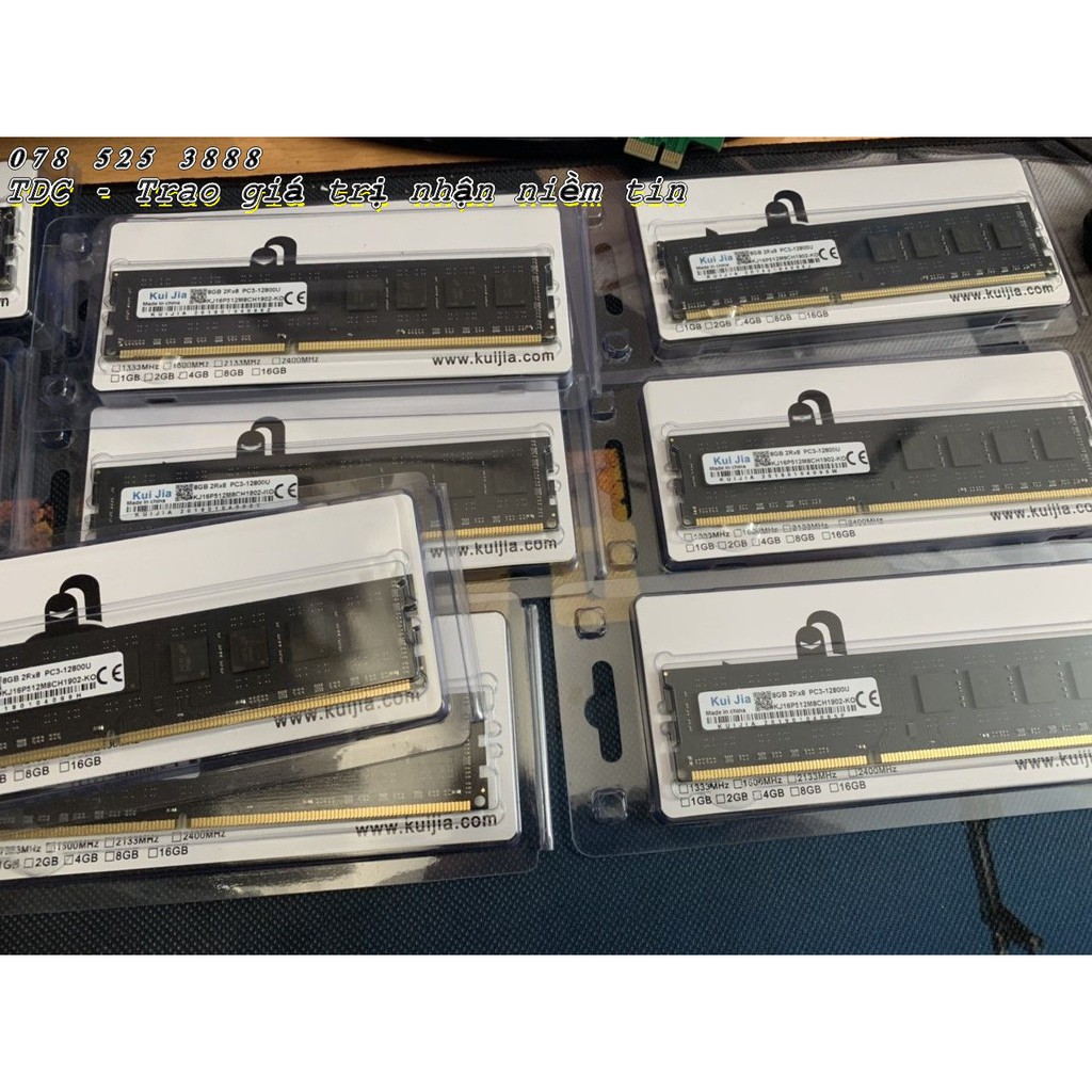 Ram máy tính Kuijia 8GB DDR3 PC 12800U - bus 1600 Mhz. Hàng Chính Hãng. Bảo hành 36 tháng | BigBuy360 - bigbuy360.vn