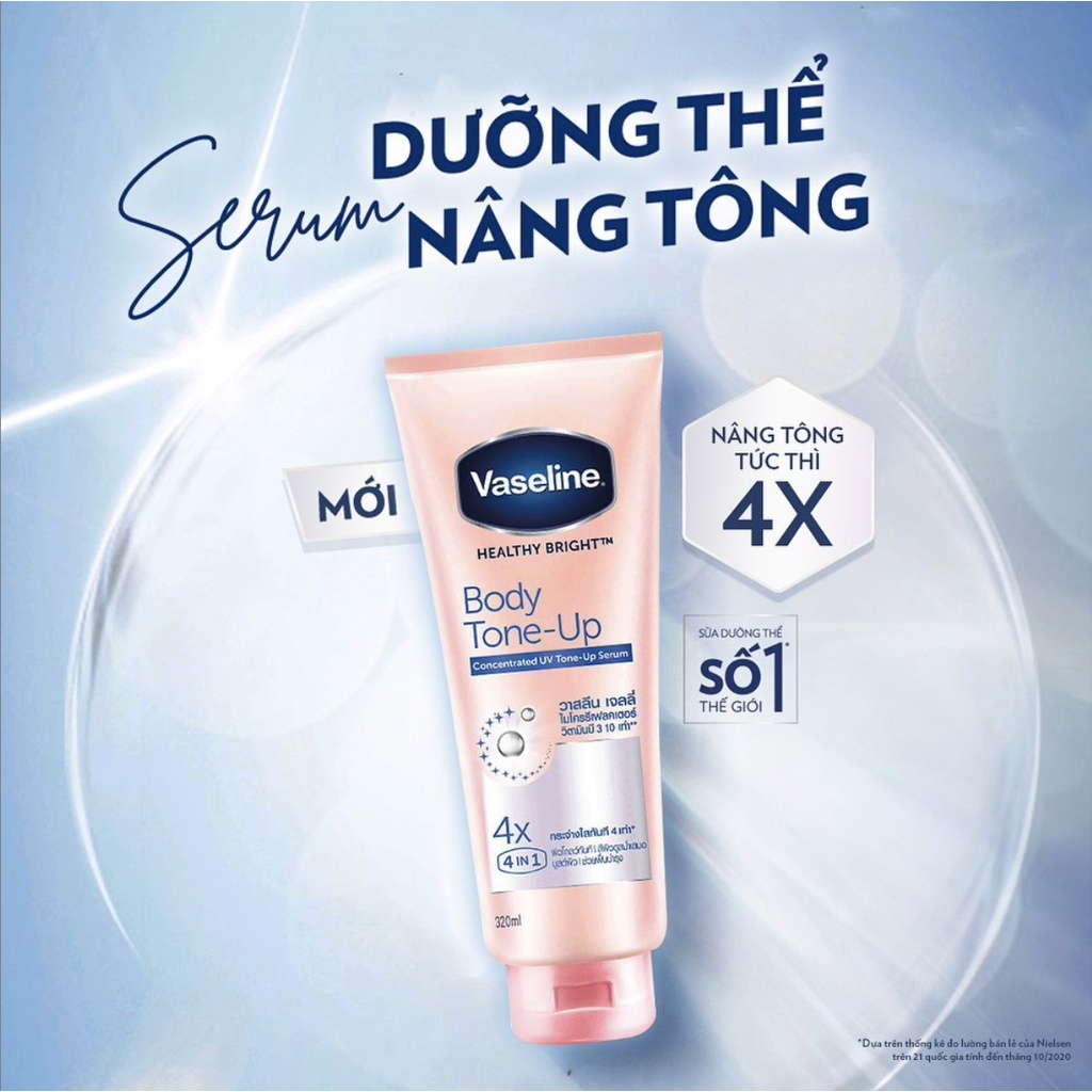 Vaseline Body Tone-Up Serum dưỡng thể nâng tông tức thì 320ML