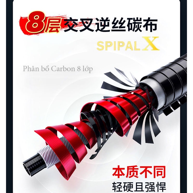 Cần Câu Tay Bạch Kinh Thiên 6H, Cần Câu Đài, Cần Câu Đơn - Tặng Kèm Đọt Phụ