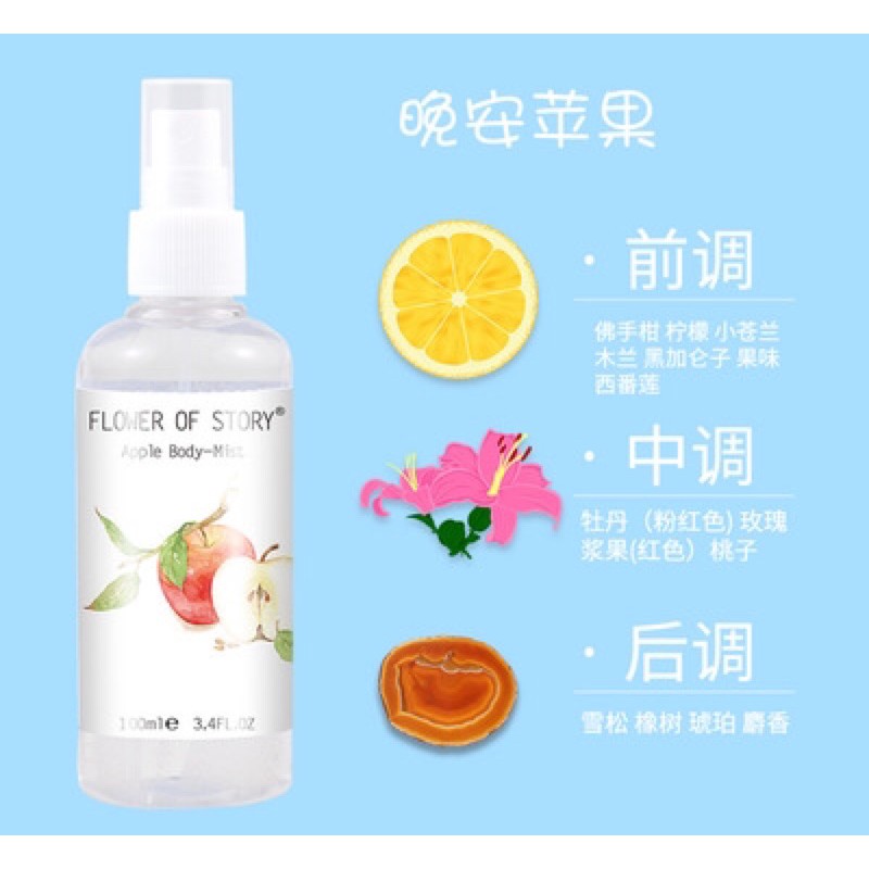 Xịt thơm 2in1 Body và xịt thơm phòng mist hoa quả