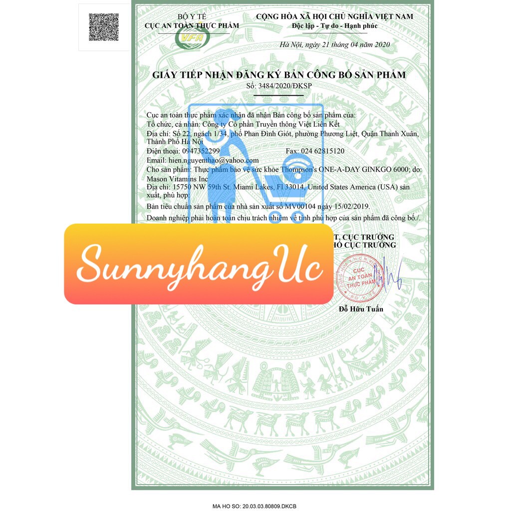 VIÊN UỐNG BỔ NÃO GINGKO THOMPSON 6000MG