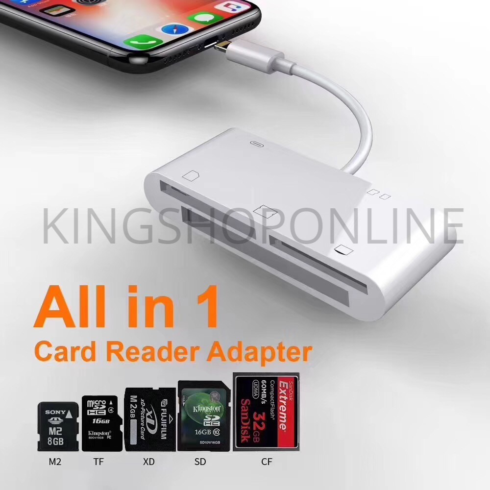 Apple Đầu Đọc Thẻ Chuyển Đổi Lightning Sang Tất Cả Trong 1 Tiện Dụng