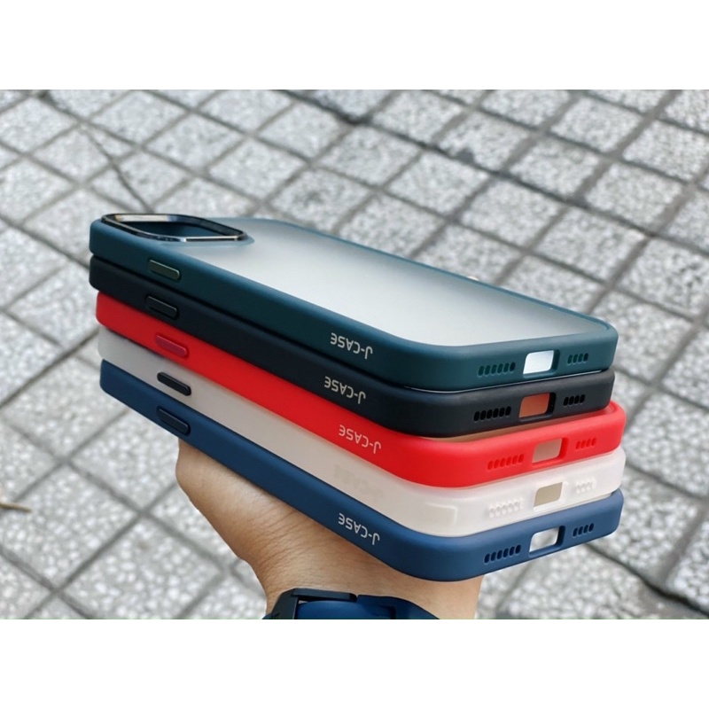 Ốp lưng J-Case nhám mờ chống va chạm chống trầy IP 12 Pro/12 Promax